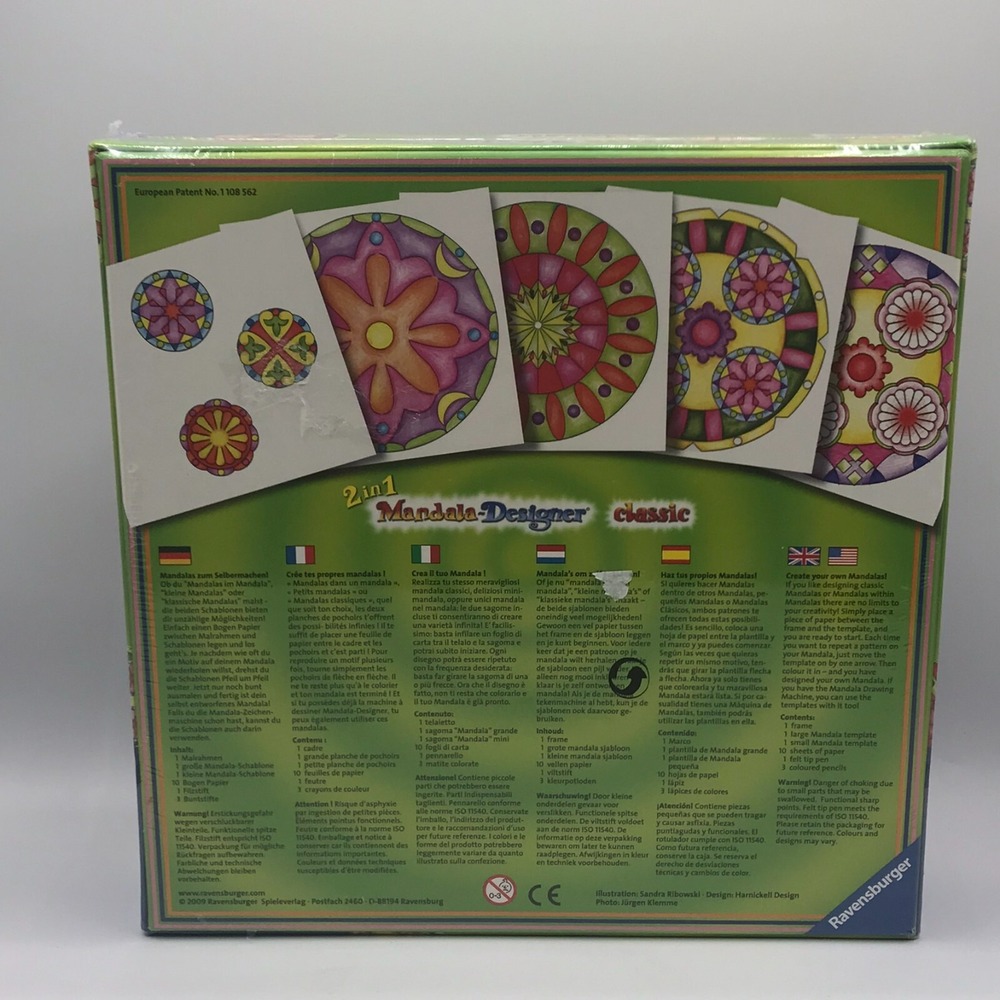 RAVENSBURGER Mandala Designer Classic For Ages 6+ NEW SEALED - Picture 2 of 6
